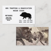 SCHWEIN-ABFANGEN U. AUSROTTUNG VISITENKARTE (Vorne/Hinten)