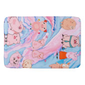 Schwein Abstraktes Schwein Badematte (Vorderseite)