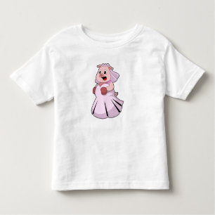Schwein als Braut mit Hochzeitskleid.PNG Kleinkind T-shirt