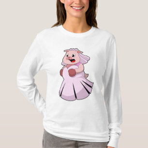 Schwein als Braut mit Hochzeitskleid.PNG T-Shirt