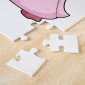 Schwein als Braut mit Hochzeitskleid Puzzle (Seite)