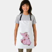 Schwein als Braut mit Hochzeitskleid Schürze (Insitu)