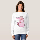Schwein als Braut mit Hochzeitskleid Sweatshirt (Vorne ganz)