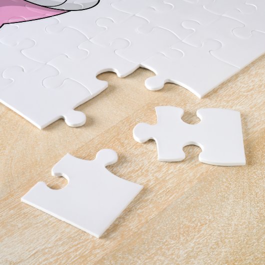 Schwein als Koch mit Koch Puzzle (Seite)
