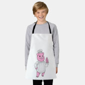 Schwein als Koch mit Koch Schürze (Getragen)