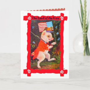 Schwein als revolutionärer Soldat Karte