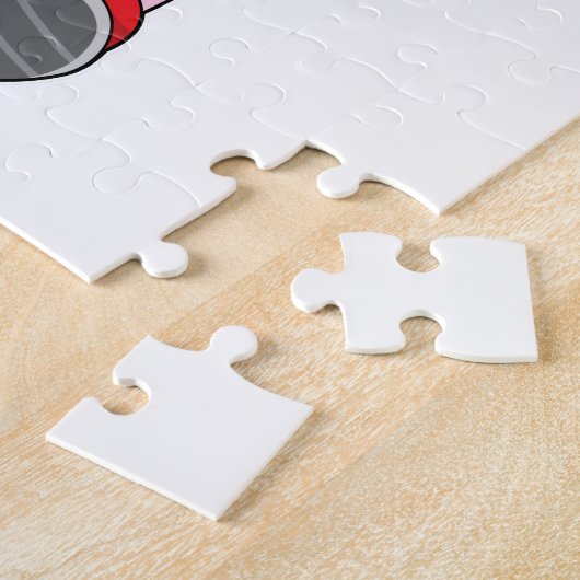 Schwein als Runner beim Laufen Puzzle (Seite)