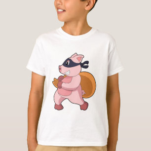 Schwein als Runner T-Shirt