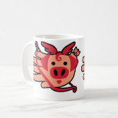 Schwein-Amor Cupig Tasse (Vorderseite Links)