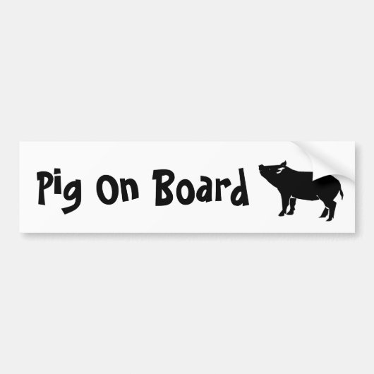 Schwein an Bord des Autoaufklebers Autoaufkleber (Vorne)
