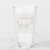Schwein Antikes Schweine Niedliche Vintage Illustr Glas (Rückseite)