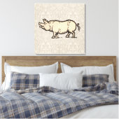 Schwein Antikes Schweine Niedliche Vintage Illustr Leinwanddruck (Insitu (Schlafzimmer))