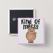 Schwein-Art der unordentlichen T-Shirts und der Ge Button (Vorne & Hinten)