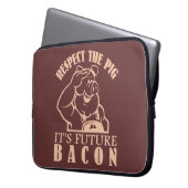 SCHWEIN AUF BACON - individueller Farb-Laptop-Ärme Laptopschutzhülle (Vorderseite Links)