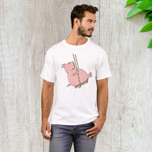 Schwein auf einer Schaukel T-Shirt