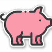 Schwein Aufkleber (Vorderseite)