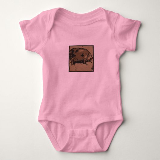 Schwein Baby Strampler (Vorderseite)