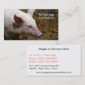 Schwein-Bauer - niedliche Ferkel-Fotografie Visitenkarte (Vorne/Hinten)