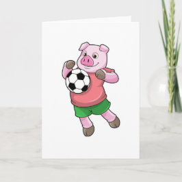 Schwein beim Fußball-Sport Karte