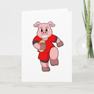 Schwein beim Fußballsport Karte