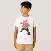 Schwein beim Handballspieler mit Handball T-Shirt (Vorne ganz)