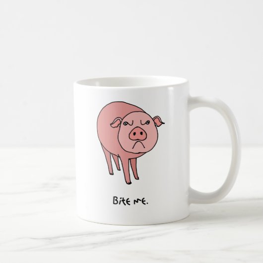 Schwein beißen mich Tasse (Rechts)