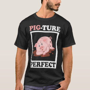 Schwein Bild Perfekte Farm Tier Schweinchen Bauer T-Shirt