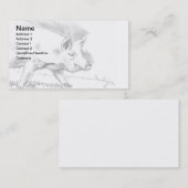 Schwein-Bleistift, der Skizze-Bauern zeichnet Visitenkarte (Vorne/Hinten)