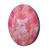 Schwein, Blume des Lebens, blau, mandala,zen,chakr Dartscheibe (Vorderseite rechts)