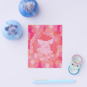 Schwein, Blume des Lebens, blau, mandala,zen,chakr Flyer (Einzeln)