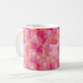 Schwein, Blume des Lebens, blau, mandala,zen,chakr Kaffeetasse (Vorderseite Links)