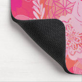 Schwein, Blume des Lebens, blau, mandala,zen,chakr Mousepad (Ecke)