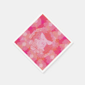 Schwein, Blume des Lebens, blau, mandala,zen,chakr Serviette (Ecke)
