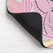 Schwein, Blume des Lebens, Rose, Mandala,Zen,Chakr Mousepad (Ecke)