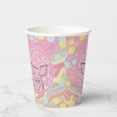 Schwein, Blume des Lebens, Rose, Mandala,Zen,Chakr Pappbecher (Vorderseite)
