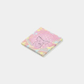 Schwein, Blume des Lebens, Rose, Mandala,Zen,Chakr Post-it Klebezettel (angewinkelt)