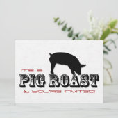 Schwein-Braten-Party Einladung (Stehend Vorderseite)