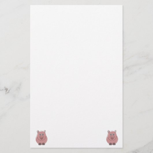 Schwein Briefpapier (Vorderseite)
