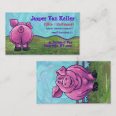 Schwein-Briefpapier Visitenkarte (Vorne/Hinten)