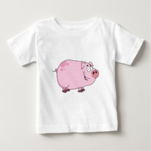 Schwein-Cartoon-Charakter Baby T-shirt