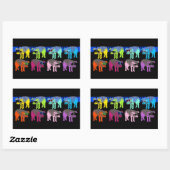 Schwein Chinesisches Neujahr 2019 Pop Rechteckige  Rechteckiger Aufkleber (Blatt)