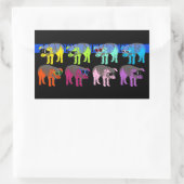 Schwein Chinesisches Neujahr 2019 Pop Rechteckige  Rechteckiger Aufkleber (Tasche)