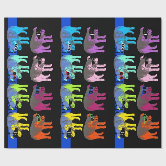 Schwein Chinesisches Neujahr 2019 Pop Wrapping Pap Geschenkpapier (Flach)