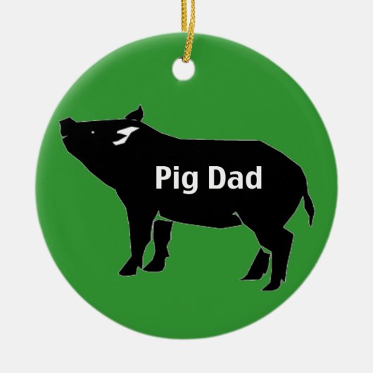 Schwein dad-001 keramikornament (Vorne)