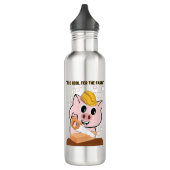 Schwein der Tischlerquote Edelstahlflasche (Links)