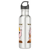 Schwein der Tischlerquote Edelstahlflasche (Vorderseite)