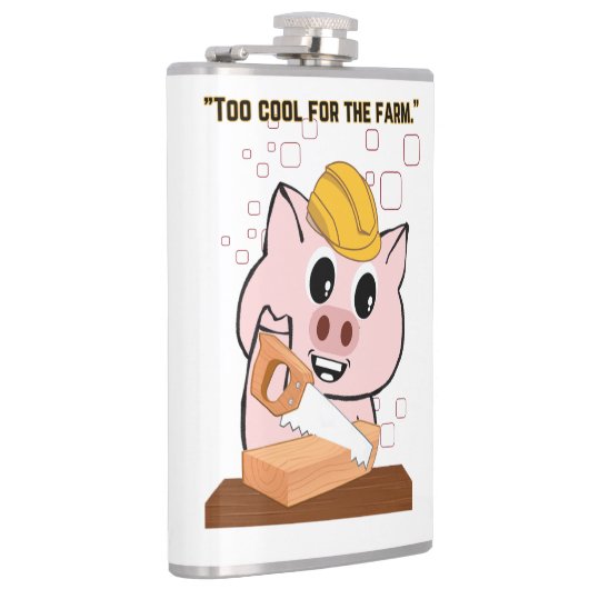 Schwein der Tischlerquote Flachmann (Rechts)