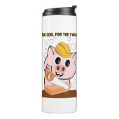 Schwein der Tischlerquote Thermosbecher (Nach links gedreht)