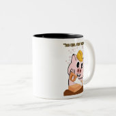 Schwein der Tischlerquote Zweifarbige Tasse (VorderseiteRechts)