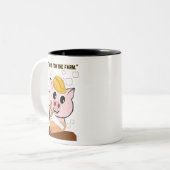 Schwein der Tischlerquote Zweifarbige Tasse (Vorderseite Links)